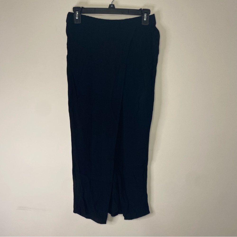 Madewell Black Maxi Wrap Skirt Size Small Classic Minimalist Office Goth Grunge